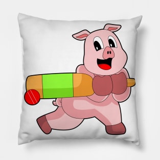 Pig Cricket Cricket bat Pillow