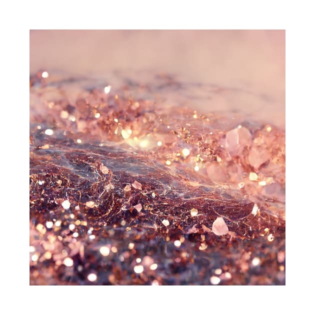 Intense sparkling rose gold marble II by marbleco