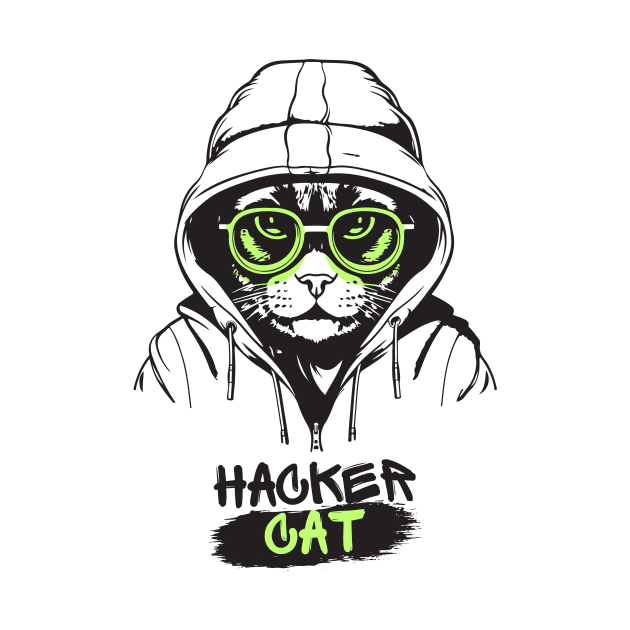 Hacker Cat by Simple Ever