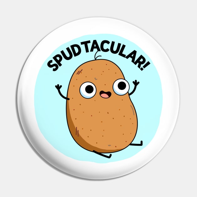 Spud-tacular Cute Pototo Spud Pun Pin by punnybone