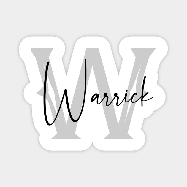 Warrick Second Name, Warrick Family Name, Warrick Middle Name Magnet by Huosani