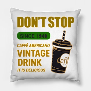 vintage drink print design template Pillow