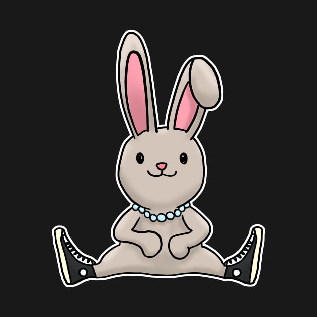 Rabbit with chucks and pearls happy easter 2021 bunny by Mesyo