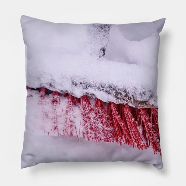 Red broom Pillow by Memories4you