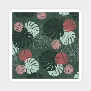 Monstera pattern Magnet