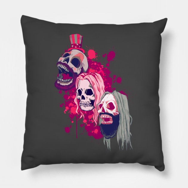 Three From Hell Pillow by LVBart