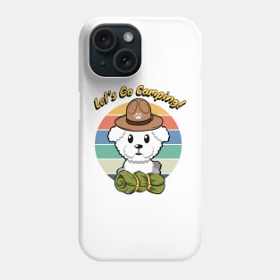 Cute Furry dog wants to go camping Phone Case