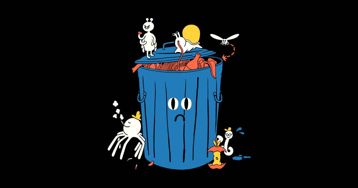 Bin Day Recycle Bin Sticker TeePublic