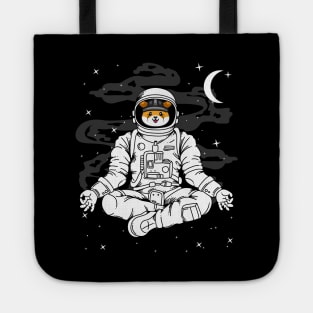 Astronaut Yoga Floki Inu Coin To The Moon Floki Army Crypto Token Cryptocurrency Blockchain Wallet Birthday Gift For Men Women Kids Tote