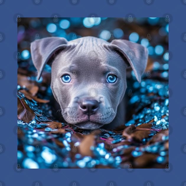 Blue nose shimmer Staffy by Enchanted Reverie