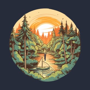 Boating Adventure in the Woods T-Shirt