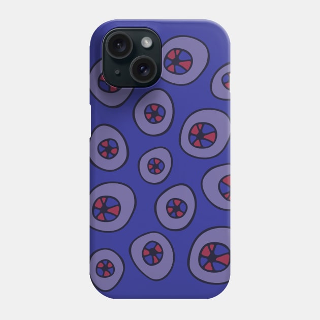 CREEPY FLOATING EYEBALLS Purple Red Blue from my Cabinet of Curiosities - UnBlink Studio by Jackie Tahara Phone Case by UnBlink Studio by Jackie Tahara