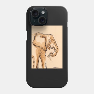 Breakfast - Elephant #28 Ink Wash Painting Phone Case