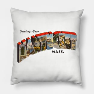 Greetings from Nantucket Massachusetts Pillow