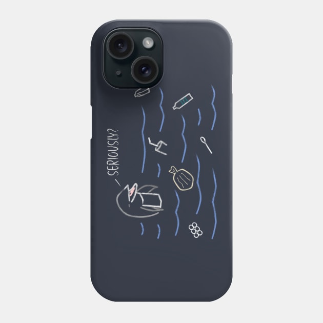 Dolphin Protesting Ocean Plastic Phone Case by donovanh