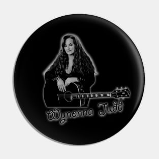 wynonna judd// black white design T-Shirt Pin