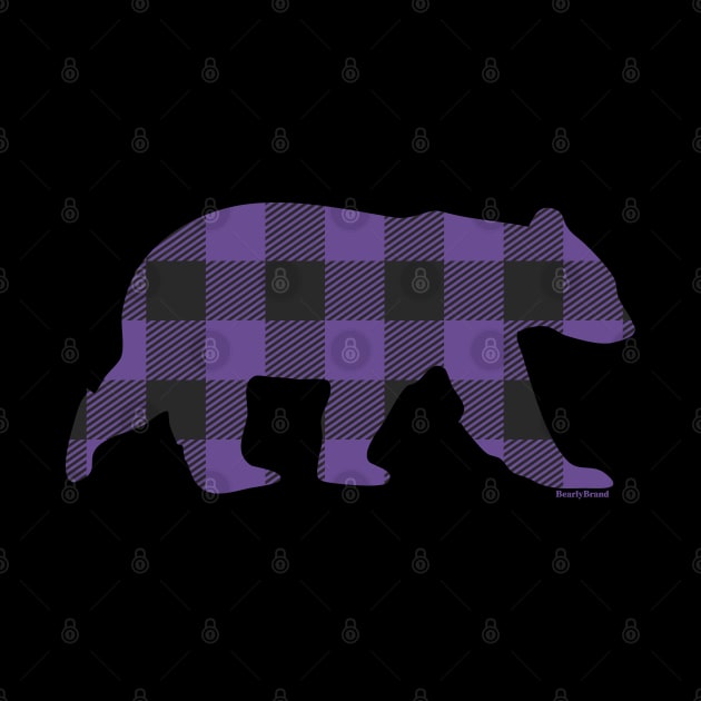 Purple Gay Bear Buffalo Plaid Check Bear | BearlyBrand by The Bearly Brand