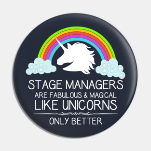 Stage Manager Shirt for Women Men & Assistant SM Unicorn Pin