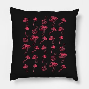 Mushrooms on Black Pillow