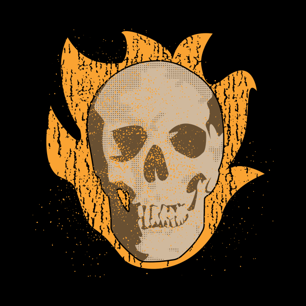 Flaming Skull Ghost Rider Vintage by lucidghost