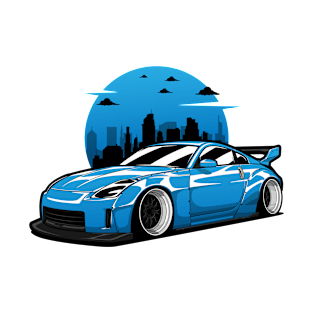 Blue 350Z Fairlady Z widebody JDM T-Shirt