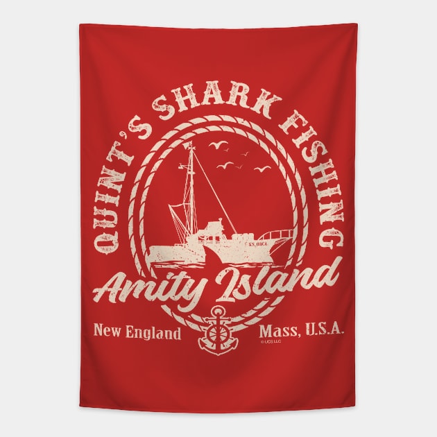 Quint's Shark Fishing (Universal © UCS LLC) Tapestry by Alema Art