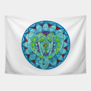 Salus (Health) elephant free-hand mandala Tapestry