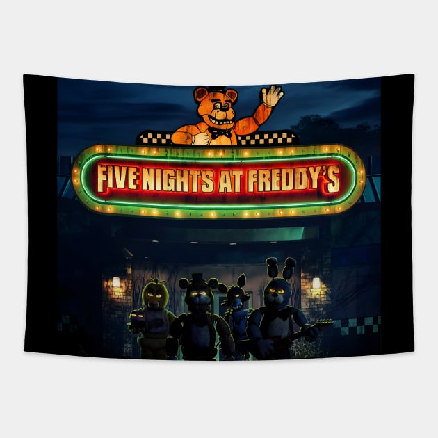 Five Nights at Freddy's - movie poster Tapestry by Surton Design