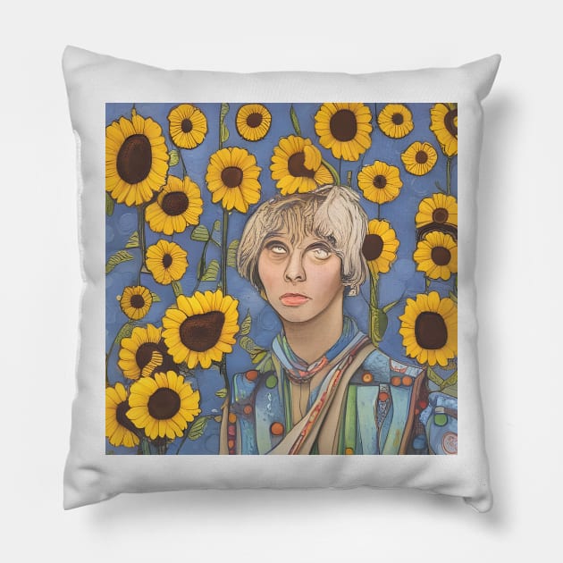 Sunflowers Pillow by Colin-Bentham