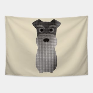 Schnauzer Ugly Christmas Sweater Knit Pattern Tapestry