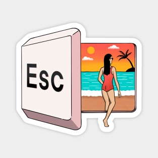 Escape to the beach Magnet