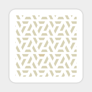 Modern Light Brown Triangles Pattern Magnet