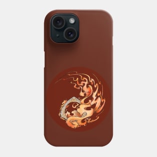 Red Mana Symbol in a Japanese Traditional Style- for fans of Magic the Gathering Phone Case