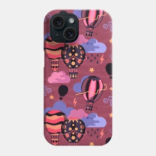 Hot Air Balloons on Stormy Weather Phone Case