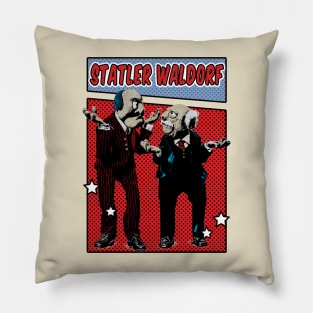 Statler & Waldorf Pop Art Comic Style Pillow