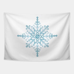 a blue snow crystal Tapestry