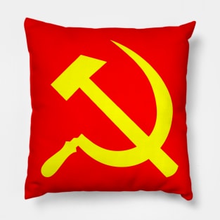 Hammer sickle yellow Pillow