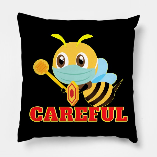 Be Careful Pillow by chiinta