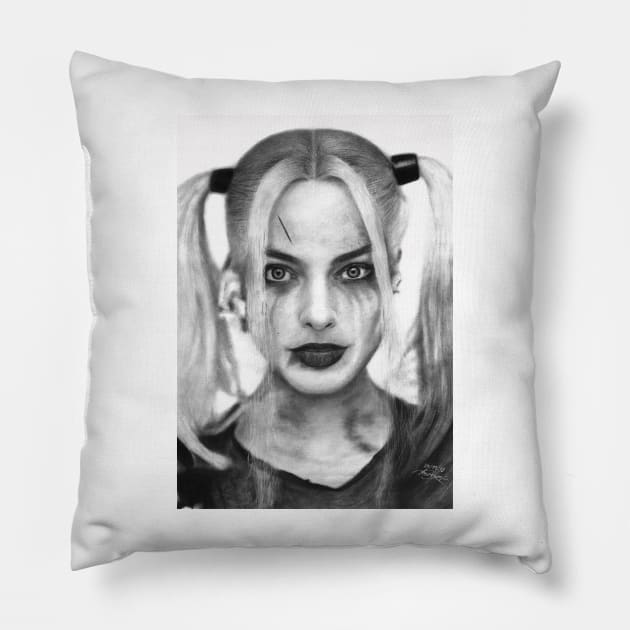 Margot Robbie Pillow by asa7ur