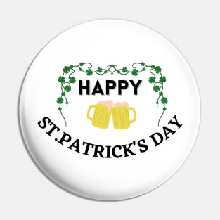 Happy St. Patrick's Day Beer Mugs Pin