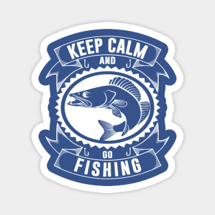 keep calm go fishing 3 Magnet