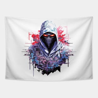 Ninja Game Urbain City Life Mistery Shadow Abstract Tapestry