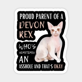 Proud Parents of Devon Rex Pet Cat Magnet