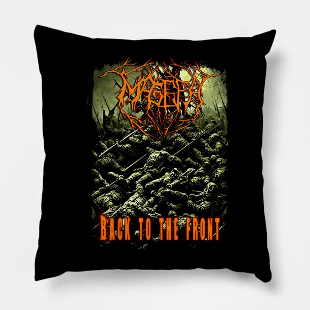 Back To The Front -Green Hell Pillow by MAGEFA- Merch Store on TEEPUBLIC