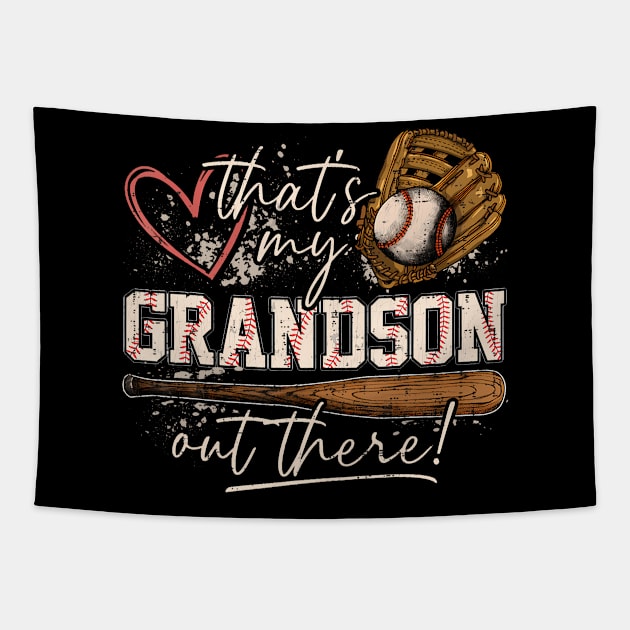 That'S My Grandson Out There Tapestry by Miller Family 