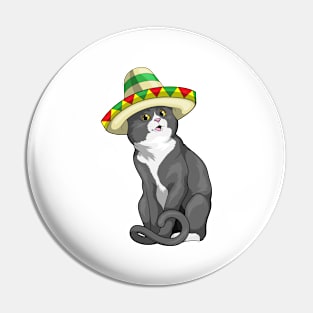 Cat Mexican hat Pin