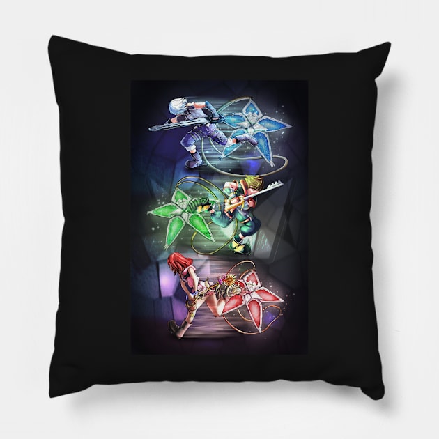 Destiny Island Trio Stars (Kingdom Hearts) (Dim Lights) Pillow by Arcanekeyblade5