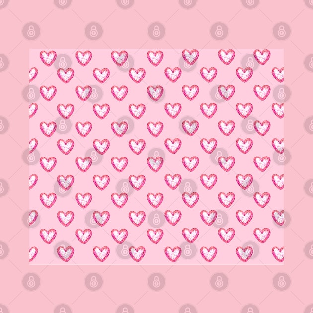 Pink Glitter Hearts Pattern by xraeyexdesigns