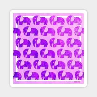 deep pink elephant pattern ecopop Magnet