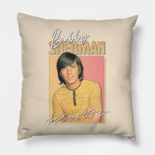 Bobby Sherman // Retro 1970s Aesthetic Fan Design Pillow